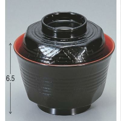 小吸椀 田吾作吸椀黒内朱 漆器