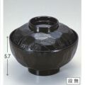 小吸椀 3.8寸亀甲吸椀黒 漆器