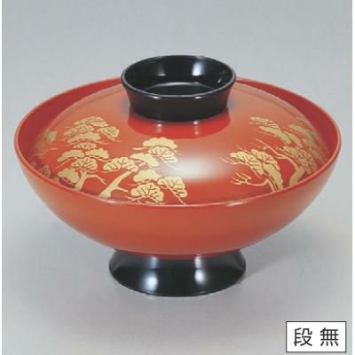 小吸椀 4.5寸小槌吸椀老松内朱 漆器