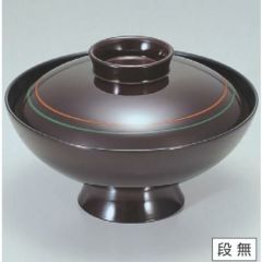 小吸椀 4.5寸小槌吸椀うるみ朱緑線引 漆器