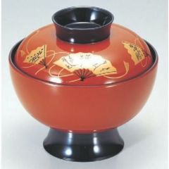 小吸椀 高仙才吸椀朱扇面 漆器