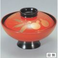 小吸椀 4.5寸小槌吸椀古代朱塗きのこ竹 漆器