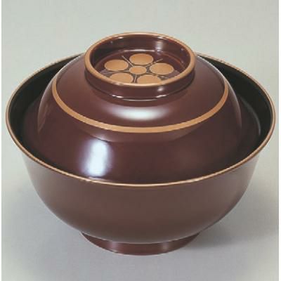 小吸椀 羽反吸椀溜梅鉢天金本漆塗手描蒔絵 漆器