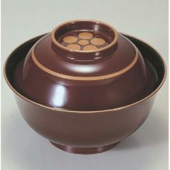 小吸椀 羽反吸椀溜梅鉢天金本漆塗手描蒔絵 漆器