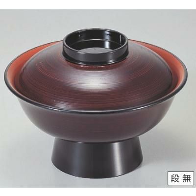 丼碗 7寸大名型丼椀溜刷毛目内朱 漆器