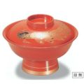 丼碗 7寸大名型丼椀孔雀内朱 漆器
