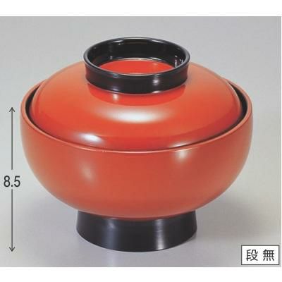 煮物椀 5寸宝泉椀朱つば黒 漆器