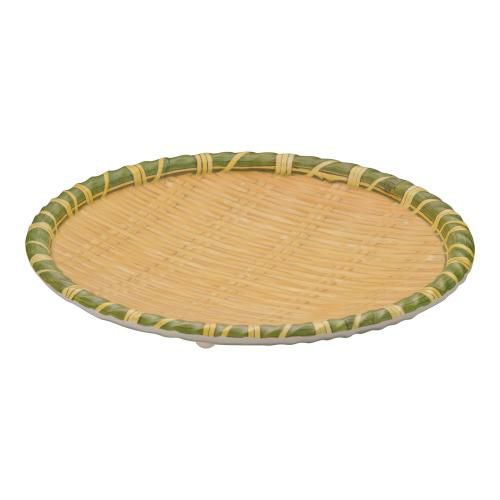 JB メラミン竹模様丸皿 イエローL JB-B736YL