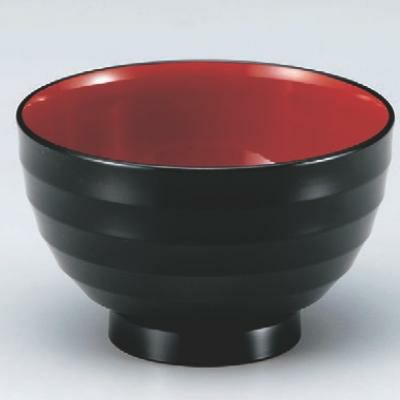 汁椀 ロクロ汁椀黒内朱 漆器