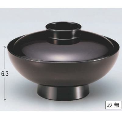 煮物椀 4.8寸駒型煮物椀溜つば黒 漆器