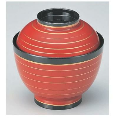 小吸椀 3.5寸玉子椀朱金ライン 漆器