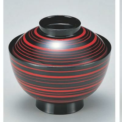 小吸椀 新越前椀朱ライン 漆器