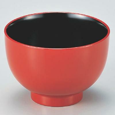 汁椀 なでしこ汁椀朱内黒 漆器