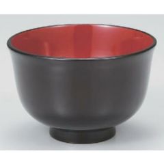 汁椀 木製羽反椀溜内朱 漆器