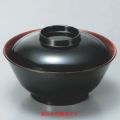 汁椀 4 羽反大汁椀黒内朱身 漆器