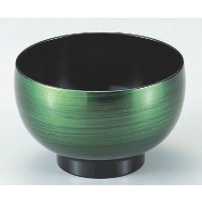 汁椀 3.5寸ほてい汁椀緑彩 漆器