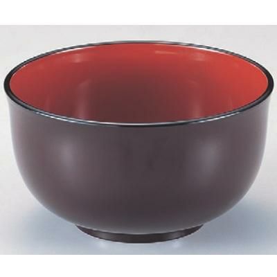丼碗 6寸羽反丼椀溜内朱 漆器