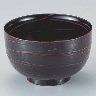 丼碗 4.5寸来幸丼一筆曙 漆器