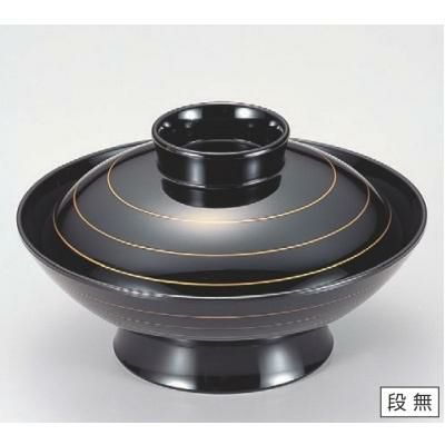 煮物椀 5.5寸羽反煮物椀黒金ライン 漆器