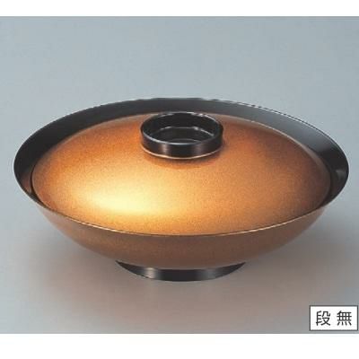 煮物椀 8寸平羽反煮物椀金梨地つば黒 漆器