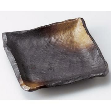 金茶吹き匠１９ｃｍ角皿