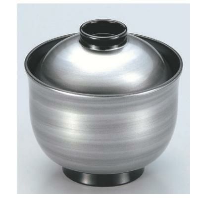 小吸椀 3寸リリー椀銀渦刷毛目 漆器