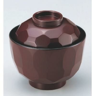 小吸椀 真3.2寸亀甲小吸椀吟朱 漆器