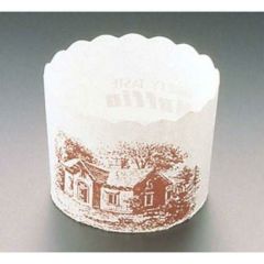 ハウス柄 マフィンカップ(100枚入)白 M-405