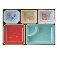 弁当箱 尺0寸長手A-1光彩仕切 FR塗