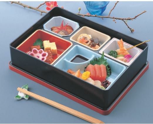 弁当箱 尺0寸長手A-1光彩仕切 FR塗