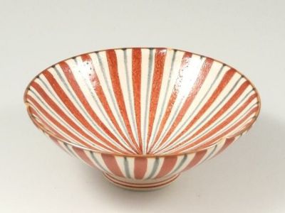 錦内外朱十草柚子白反型 小丼