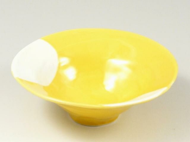 黄釉白抜 新小鉢