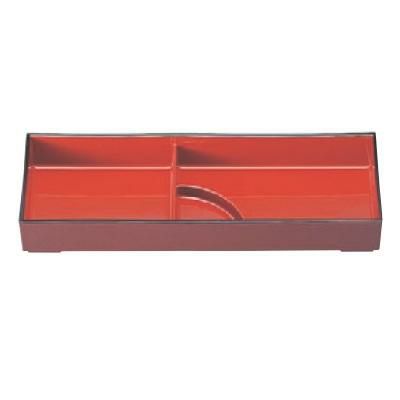 弁当箱 タレ付溜布目内朱