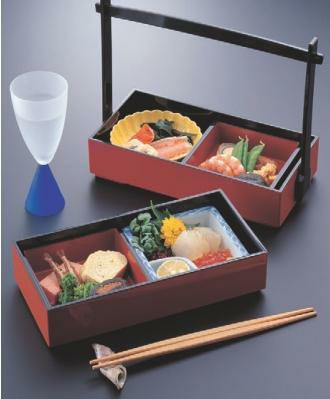 弁当箱 8.5寸風琳弁当朱内黒塗上段のみ