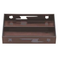 珍味 9寸春日透かし盛器溜内塗