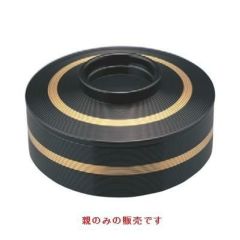 松花堂 丸千筋松花堂黒に金線内黒オヤのみ
