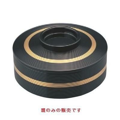 松花堂 丸千筋松花堂黒に金線内黒オヤのみ