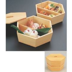 弁当箱 2段角風雅弁当（小）（4ツ仕切）