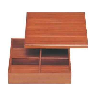 松花堂 8.5寸千筋松花堂春慶十字仕切付