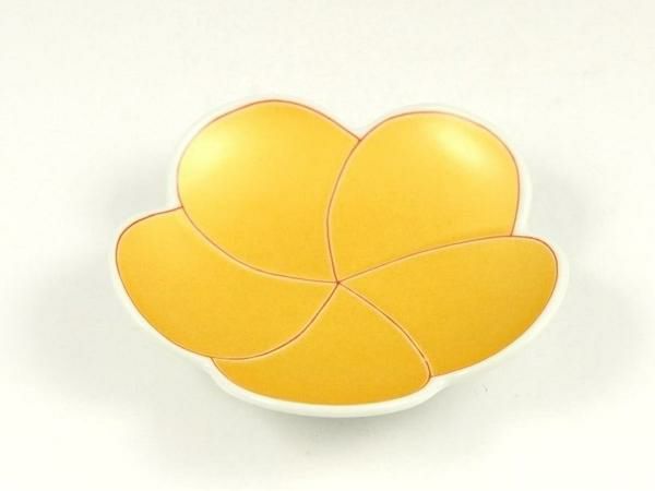 錦捻金梅型 小銘々皿