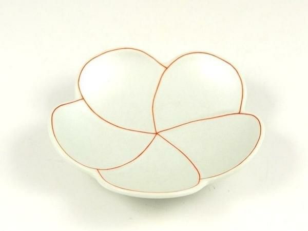 錦捻銀梅型 小銘々皿