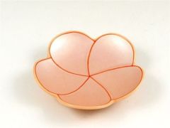 曙釉錦捻銀梅型 小皿