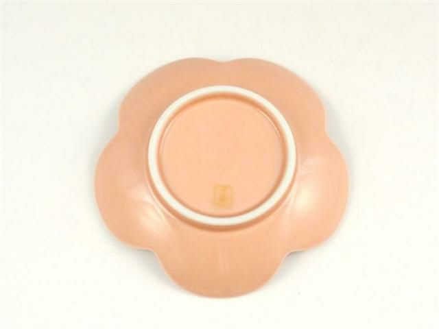 曙釉錦捻銀梅型 小皿