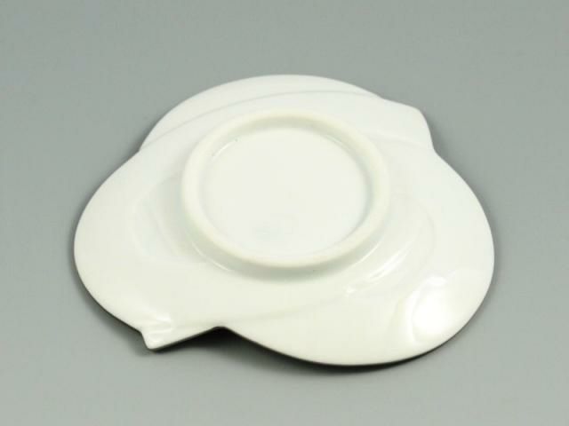 白磁プラチナ線結び 小皿