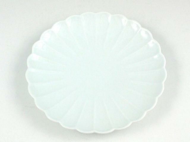 白磁 菊型５寸皿
