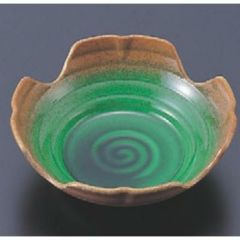 松花堂 四ツ山小鉢若草織部