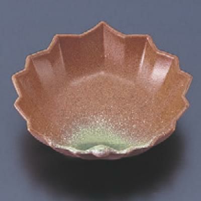 松花堂 楓皿若草織部