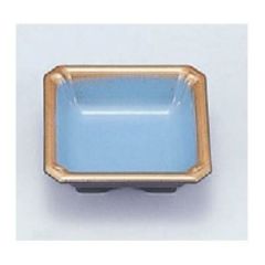 松花堂 隅切角鉢ブルー真珠