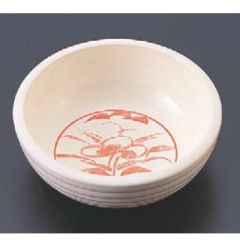 松花堂 4寸千筋鉄鉢クリーム赤絵