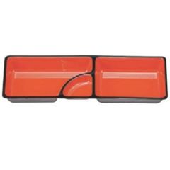 弁当箱 尺0寸武蔵野弁当用大仕切朱天黒1ケ